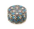 A Russian Silver and Enamel Pill Box