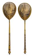 Two Russian SilverGilt and Niello Spoons