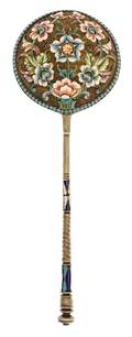 A Russian Silver and Enamel Spoon