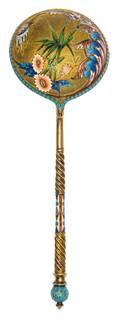 A Russian SilverGilt and Enameled Spoon