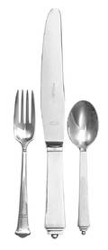 A Danish Silver Flatware Service