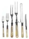 A Collection of MotherofPearl Handled Flatware