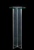 Modern Cruciform Lucite  Glass Pedestal 42 Tall