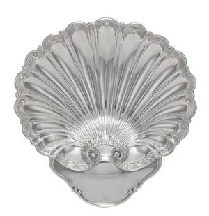 An American Silver Shell Form Dish