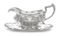 An American Silver Sauce Boat and Stand