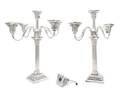 A Pair of American Silver FiveLight Candelabra
