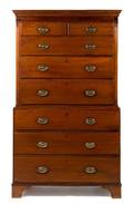 An American Oak Chest on Chest