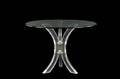 Modern Lucite Tripod Pedestal Table with Glass Top