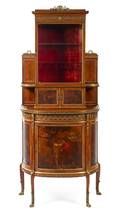 A Louis XVI Style Vernis Martin Decorated Vitrine