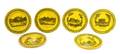 Six French Transfer Decorated Plates