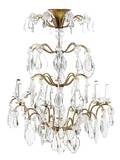 A French Brass and Glass TenLight Chandelier