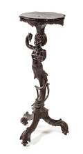A Venetian Carved Figural Pedestal
