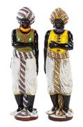 A Pair of Italian Ceramic Blackamoors