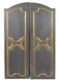 A Pair of French Painted and Parcel Gilt Doors