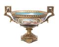 A Sevres Style Gilt Bronze Mounted Porcelain Center Bowl