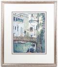 GA Artist Wilmot Phillips Gouache Venetian Bridge