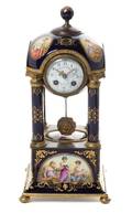 A Royal Vienna Porcelain Mantel Clock