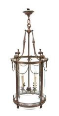 A Louis XVI Gilt Bronze Hanging Lantern