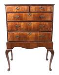 A George I Walnut Chest on Stand