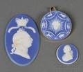 Three Wedgwood Dark Blue Jasper Medallions