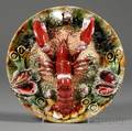 Palissystyle Majolica Lobster Wall Plaque