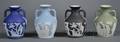 Four Wedgwood Jasper Dip Portland Vases