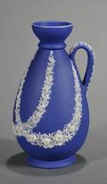 Wedgwood Dark Blue Jasper Dip Freestyle Relief Vase