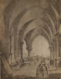 Italian School 19th Century Venetian Arcade After Francesco Lazzaro Guardi Italian 1712  1793