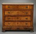 French Walnut and Marbletop Chest of Drawers