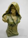 Friedrich Goldscheider Vienna Manufactory Faience Bust of a Woman