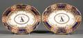 Pair of English Armorial and Imari Palette Porcelain Serving Dishes