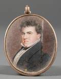 English Portrait Miniature on Ivory of a Gentleman