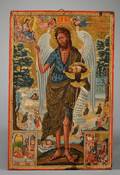 Greek Icon Depicting Saint John the Angel of the Desert