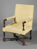 French Regence Oak Fauteuil