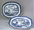 Two Chinese export Canton platters 19th c