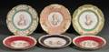 Group of Six Sevres Porcelain Cabinet Plates