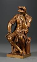 Bronze Grand Tour Figure of Lorenzo de Medici after Michelangelo