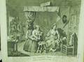 After William Hogarth British 16971764 Series of Six Numbered Plates from The Harlots Progress Plate 1 Engravings on laid pa