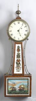 Boston Federal mahogany banjo clock ca 1815