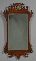 Chippendale Parcelgilt Mahogany Scroll Mirror