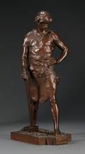 EmileLouis Picault French 18331915 Bronze Figure of a Worker Pax et Labor