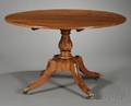 Classical Carved Mahogany Circular Tilttop Breakfast Table