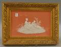 Framed Sevres Pate sur Pate Pink Porcelain Plaque