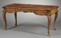 Italian Rococo Style Inlaid Walnut Writing Table