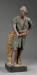 Viennese Painted Terracotta Figure of a Moor