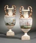 Pair of Wedgwood Marine Decorated Pearlware Vases