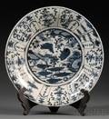 Large Blue and White Swatow Charger