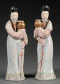 Pair of Famille Rose Figures