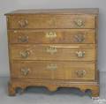 New England Chippendale birch chest of drawers