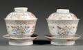 Pair of Cups with Stands and Saucers